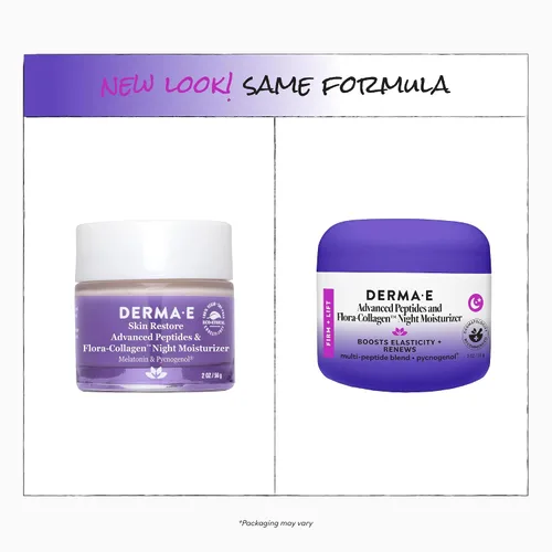 Vista 3 de Derma-E Advanced Peptides and Flora-Collagen Night Moisturizer Unisex Hidratante 2 oz