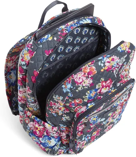 Vista 6 de Vera Bradley - Mochila Campus de algodón para mujer, ramilletes bonitos