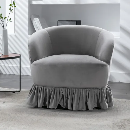 Vista 3 de Silla giratoria de barril de 360 grados, silla de club de barril giratoria de 360 grados, cómoda silla redonda para sala de estar, sillón de ocio