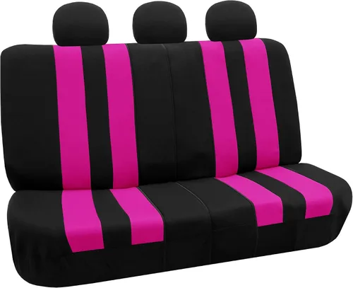 Vista 11 de FH Group Juego completo de fundas de asiento de coche de tres filas a rayas, compatible con bolsas de aire y listas para dividir, ajuste universal