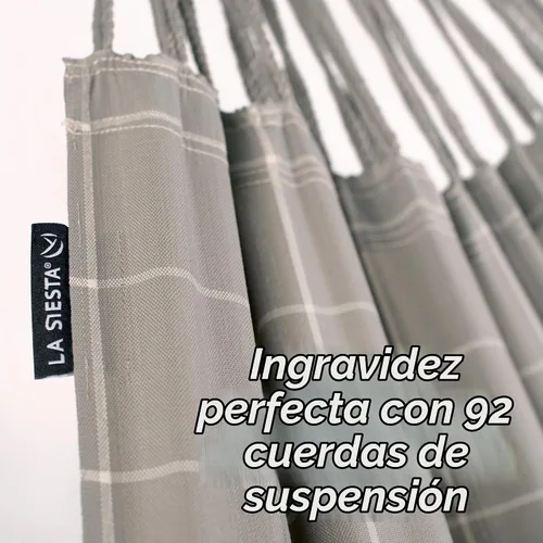 Vista 8 de LA SIESTA Brisa - Hamaca clásica colgante, hecha a mano, resistente a la intemperie, resistente a roturas para relajación en interiores y Almendra