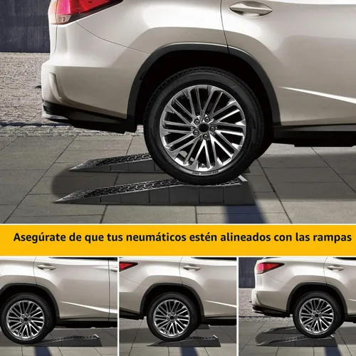 Vista 6 de Ramps - Rampas de servicio de plástico de bajo perfil para vehículos de 3 toneladas, paquete de 2
