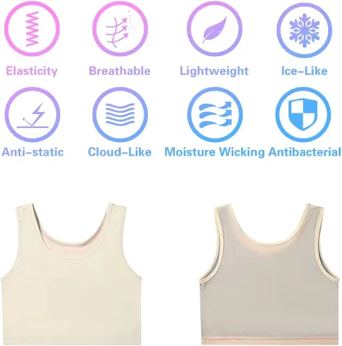 Vista 5 de JARAZIN Chest Binder for Transgender Women Tomboy FTM Breast Binder Bra Pullover Tank Top