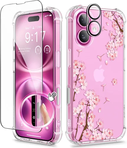 Vista 193 de GVIEWIN - Funda para iPhone 11 con protector de pantalla + protector de lente de cámara, cubierta protectora transparente suave de poliuretano