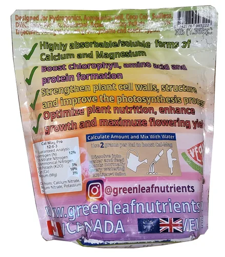 Vista 2 de CalMag Pro Fertilizante hidropónico y nutritivo del suelo para plantas Potenciador de calcio y magnesio