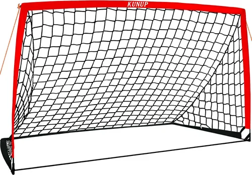 Vista 24 de Portería de fútbol portátil de 5 x 3, 6 x 4, 9 x 5 pies, para patio trasero, red de práctica de fútbol plegable con bolsa de transporte para niños