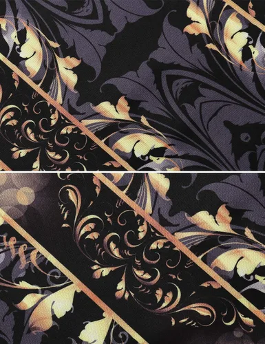Vista 4 de Daupanzees Camisa de vestir con estampado de diseño de lujo de manga corta para hombre
