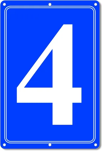 Vista 39 de Premium Aluminum Number Signs, Metal 12" X 8" Blue Numbered Sign Outdoor for Parking Lots, Floor, Dock, Court, Aisle, Field, High Visibility, No