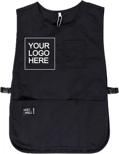 Vista 13 de Delantal impermeable unisex de trabajo con 4 bolsillos, delantal tipo faja, ultraligero, para chef y camarero, overol de trabajo