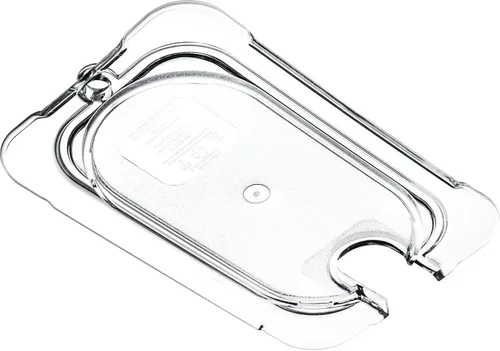 Vista 4 de Carlisle FoodService Products StorPlus StorPlus - Tapa universal de policarbonato con muescas, superficie plana con muescas, transparente