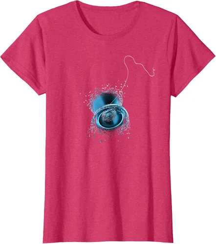 Vista 8 de Shattered Yo Yo - Camiseta de diseño azul impresionante, Negro, S