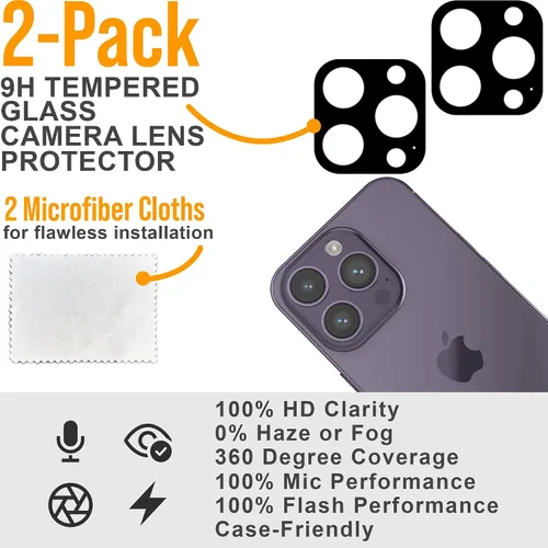 Vista 60 de Scooch Protector de pantalla 5 en 1 para iPhone 11 (paquete de 3) con protector de lente de cámara (paquete de 2) vidrio templado 9H de alta