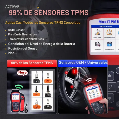 Vista 6 de Autel MaxiTPMS TS508WF TPMS herramienta de programación, WiFi Ver. de TS508 TS501 Pro 2026 Relearn Tool New of TS601 TS408S, Activate/Relearn All