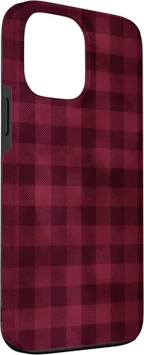 Vista 3 de Funda para iPhone 13 Pro Max Pretty Fall Otoño Burdeos Búfalo a cuadros