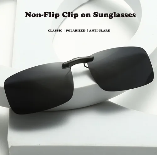 Vista 7 de Long Keeper Gafas de sol polarizadas con clip sin montura para mujeres y hombres, cuadrados, no abatibles, para pesca, conducción