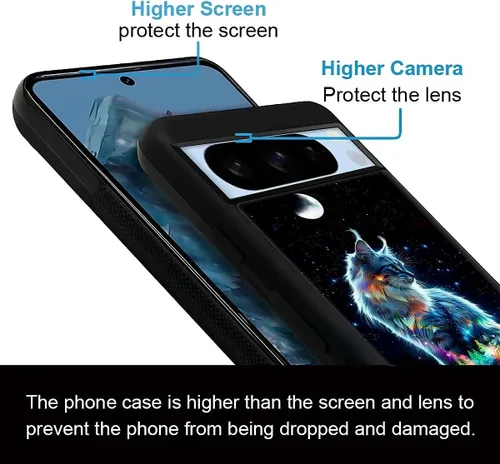 Vista 766 de Compatible con Google Pixel 4A 5G Mobile Case Creative Acrylic Panel trasero Silicona Protección Grip especialmente diseñado para Google Pixel 4A 5G