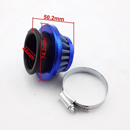 Vista 5 de Fuerdi carburador de 44 mm con filtro de aire para minimotocicleta de cross, cuatriciclo, minimotocicleta y escúter de 47 y 49 cc