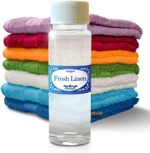 Vista 2 de Fresh Linen - Botella individual concentrada de 2.0 onzas líquidas compatible con Sirena, fragancia al vacío arcoíris, Hyla, difusores