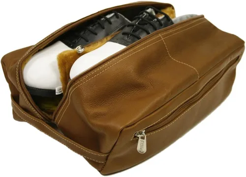Vista 3 de Piel Leather Bolsa de zapatos Deluxe, Saddle, Bolsa de zapatos Deluxe