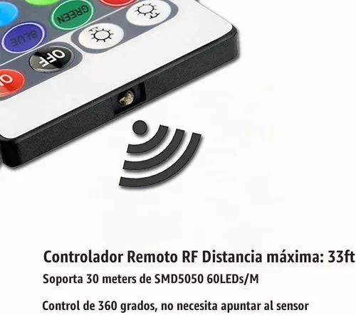 Vista 3 de JOYLIT 28 teclas LED RF RGB control remoto para RGB SMD 3528 5050 LED tira de luces LED controlador entrada DC12V 30A