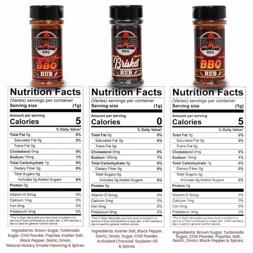 Vista 2 de 10-42 BBQ Rub Variety Pack Juego de barbacoa, pechuga y picante