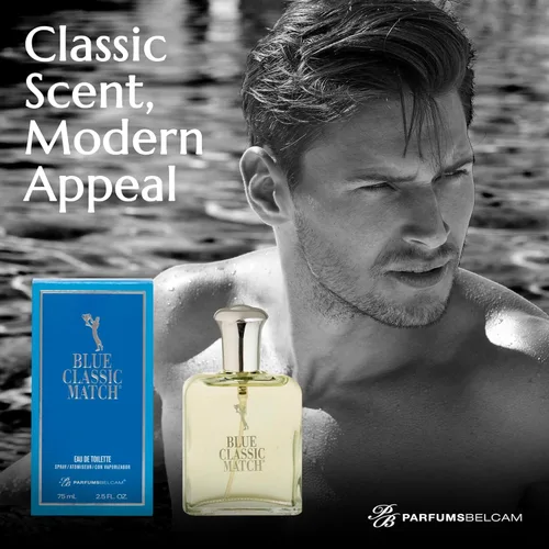 Vista 6 de PB ParfumsBelcam CM Deep Blue Eau de Toilette en espray para hombre, colonia de cítricos acuáticos frescos con bergamota, notas marinas y almizcle