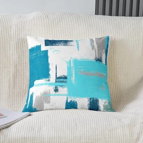 Vista 11 de Juego de 4 fundas de almohada abstractas de 16 x 16 pulgadas, fundas de cojín suaves y modernas de arte abstracto para sofá, fundas decorativas