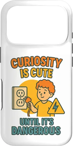 Vista 30 de Curiousity is Cute Workplace & Home Safety Awareness Gift Case for iPhone 16