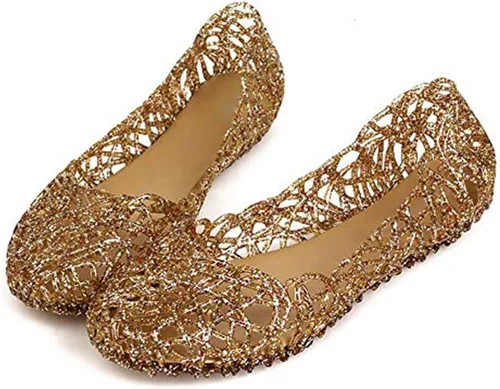 Vista 4 de Domucos - Sandalias planas de goma deslizantes para mujer, mocasines huecos