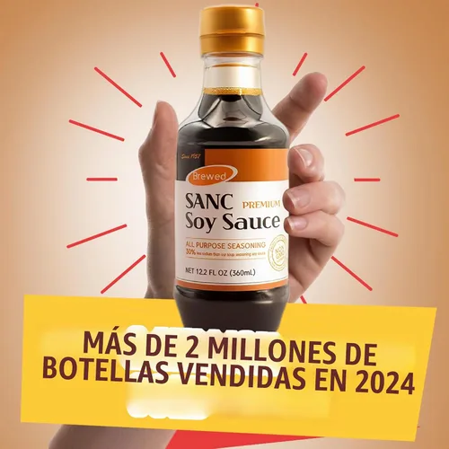 Vista 2 de SANC - Salsa de soja coreana refinada, sin HFCS, menos sodio - 12.2 onzas