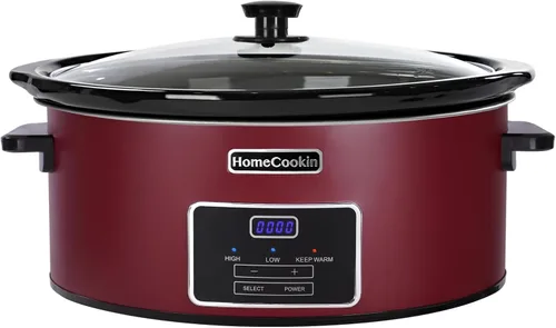 Vista 10 de HOMECOOKIN olla de cocción lenta programable de 6 cuartos de galón, electrodomésticos de cocina, pequeño electrodoméstico de cocina perfecto