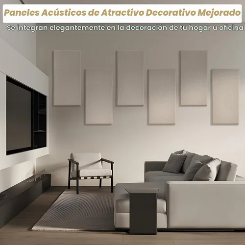 Vista 6 de 6 paneles acústicos, grandes paneles de pared insonorizados, paneles profesionales de fibra de vidrio que absorben el sonido, paneles de espuma a