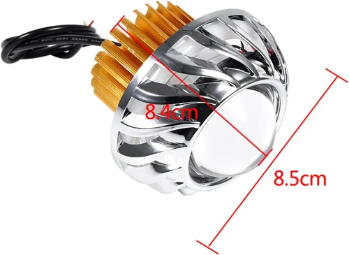 Vista 3 de Faros LED para motocicleta, bombilla para faros delanteros de motocicleta, lente de proyector LED, halo único, ángel, diablo, luz de punto de luz