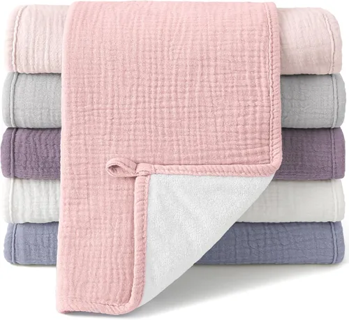 Vista 13 de Bearmoss Paños de muselina para eructos, ropa de bebé para eructar 100% algodón, grandes, extra suaves, absorbentes, unisex, para recién nacidos
