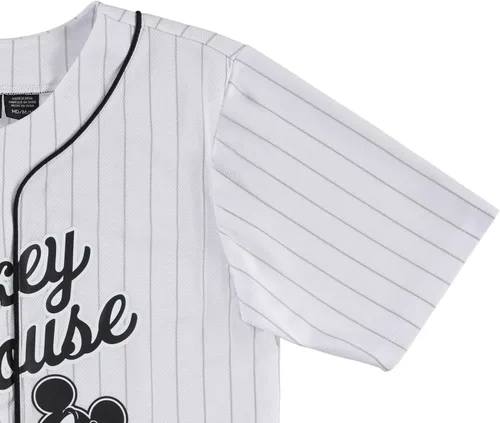 Vista 4 de Disney Camiseta de béisbol con botones de malla Mickey Mouse para niño