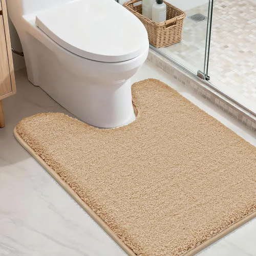 Vista 28 de COSY HOMEER Alfombras extra gruesas para el baño, tapetes de baño antideslizantes, tapete de felpa suave, peludo y 100% micro poliéster, tapete