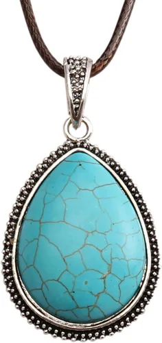 Vista 54 de Collares bohemios para mujer, colgante largo de madera, collar vintage, collar de cadena de suéter, joyería hecha a mano Collar de cuentas