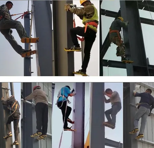 Vista 6 de HOUBYU Columna escalador Columna de acero zapatos de escalada, escalada rápidasoporte firmetrabajo zapatos de hierro I-Beam escalada columna