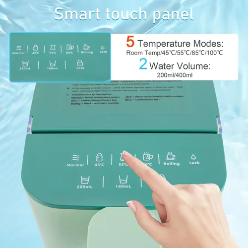 Vista 2 de Dispensador de agua caliente instantáneo, hervidores eléctricos, sistema de agua instantáneo de encimera para calentamiento y salida rápidos, 5
