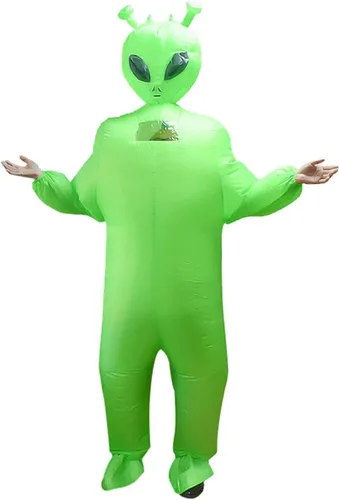 Vista 2 de Disfraz de alienígena inflable para jóvenes, unisex, Halloween y cosplay