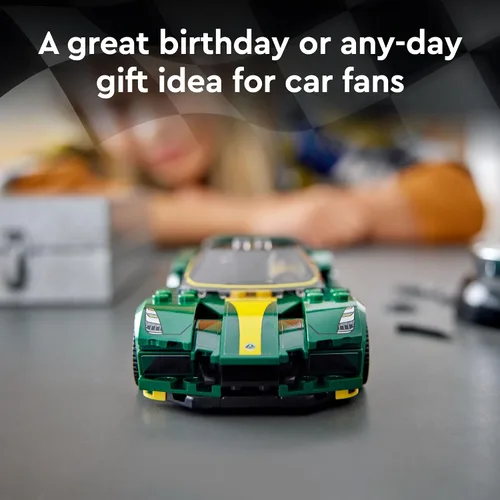 Vista 6 de LEGO Speed Champions Lotus Evija 76907 Modelo de juguete de coche de carreras para niños, juego coleccionable con minifigura de conductor de carreras