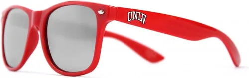 Vista 5 de Society43 Runnin NCAA Rebels UNLV-1 - Lentes de sol con montura plateada, talla única, color rojo