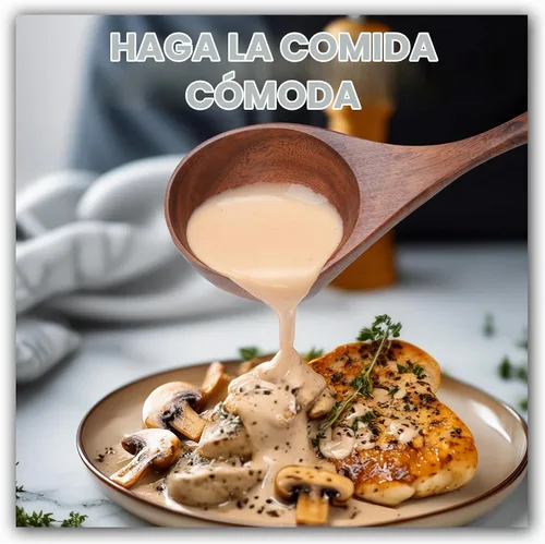 Vista 8 de Juego de 3 cucharas de madera, cucharón de sopa grande de teca natural para cocinar