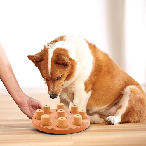 Vista 8 de Nina Ottosson by Outward Hound Dog Smart - Juguete interactivo de rompecabezas de premios para perros, color naranja Dog Smart Composite (naranja)