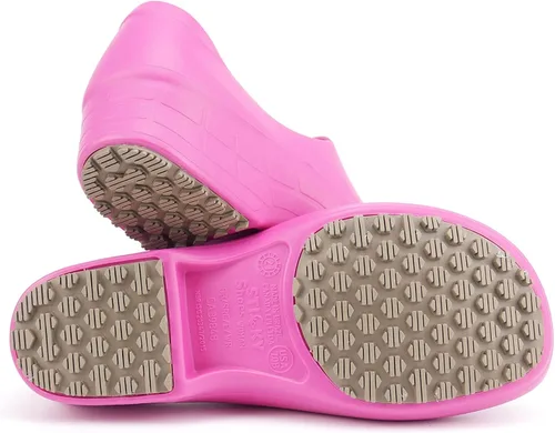 Vista 5 de Sticky Zapatos de lactancia para mujer, impermeables, antideslizantes, tema hospitalario, zuecos médicos para exfoliantes de sala de operaciones