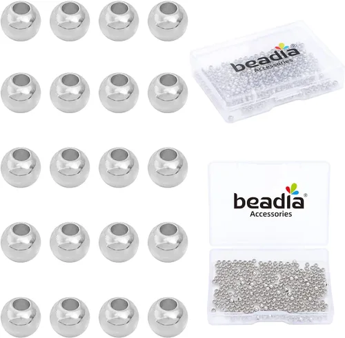 Vista 16 de BEADIA - Cuentas espaciadoras redondas bañadas en oro de 14 quilates, 2 mm, 600 piezas para hacer joyas sin decoloración
