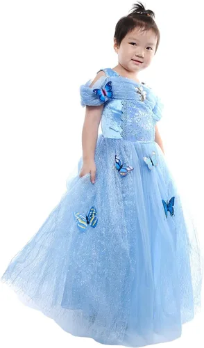 Vista 4 de LOEL las niñas Nueva Princesa Vestido Mariposa Fiesta Disfraces, Vestido
