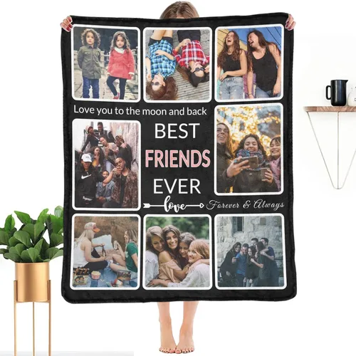 Vista 32 de Regalos para Tías Manta Personalizada con Foto, Haz una Manta Personalizada para Tías con Imagen Recuerdos Personalizados Souvenir Manta de Las