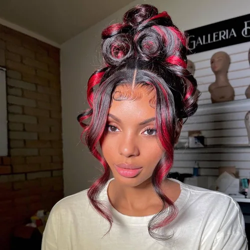 Vista 4 de Peluca de cabello humano virgen brasileño ondulado transparente con encaje frontal color naranja jengibre prearrancado (12 pulgadas, rizado)