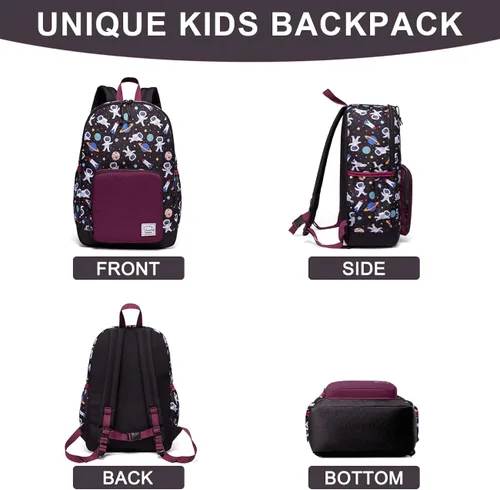 Vista 5 de VASCHY - Mochila preescolar para niños y niñas liviana resistente al agua con correa en el pecho